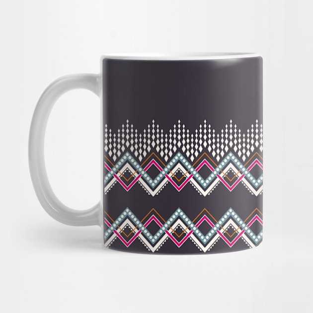 Traditional tribal line zigzag pattern by PaepaeEthnicDesign